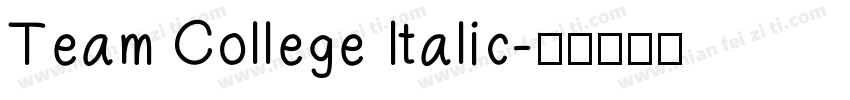 Team College Italic字体转换